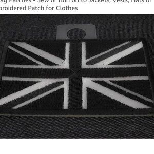 5 UK Flag Patches - Sew or Iron on to Jackets, Vests, Hats or Bags